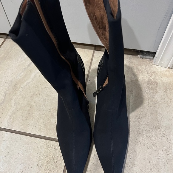 Donald J. Pliner black nylon mid calf boots - Picture 4 of 8